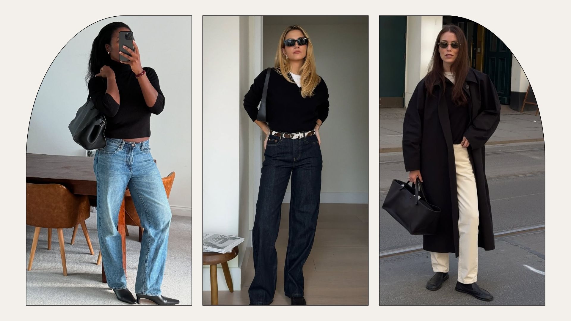 @nlmarilyn, @cassdimico, @annabelrosendahl Black Jumper With Jeans Outfit