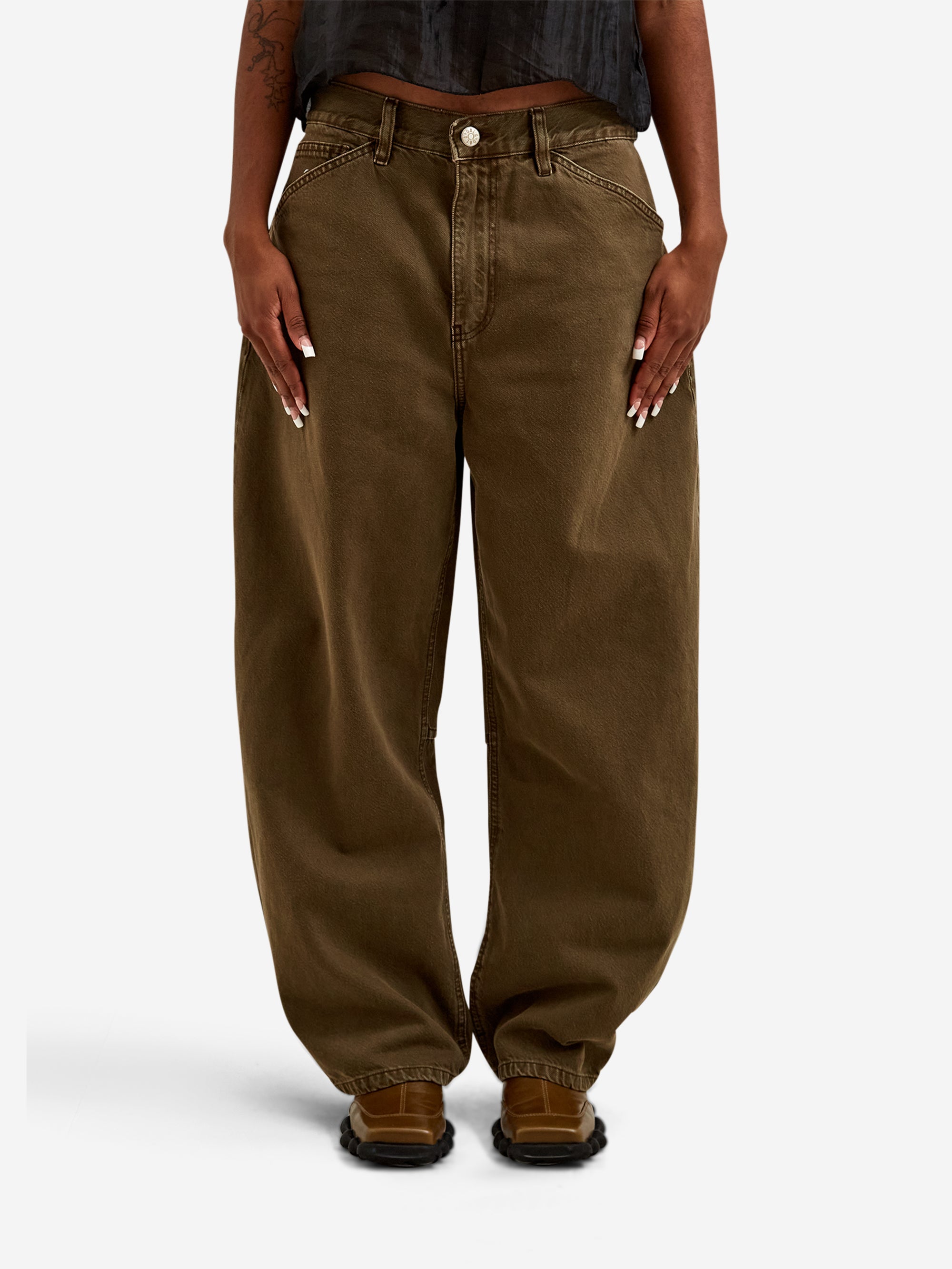 Dala Lido Ankle Denim - Dark Olive