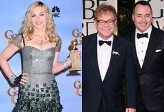 Madonna and Elton John fued - Golden Globes 2012 - Marie Claire - Marie Claire UK