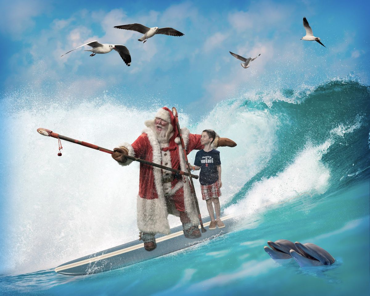 Santa Photoshoots with sick children in hospital