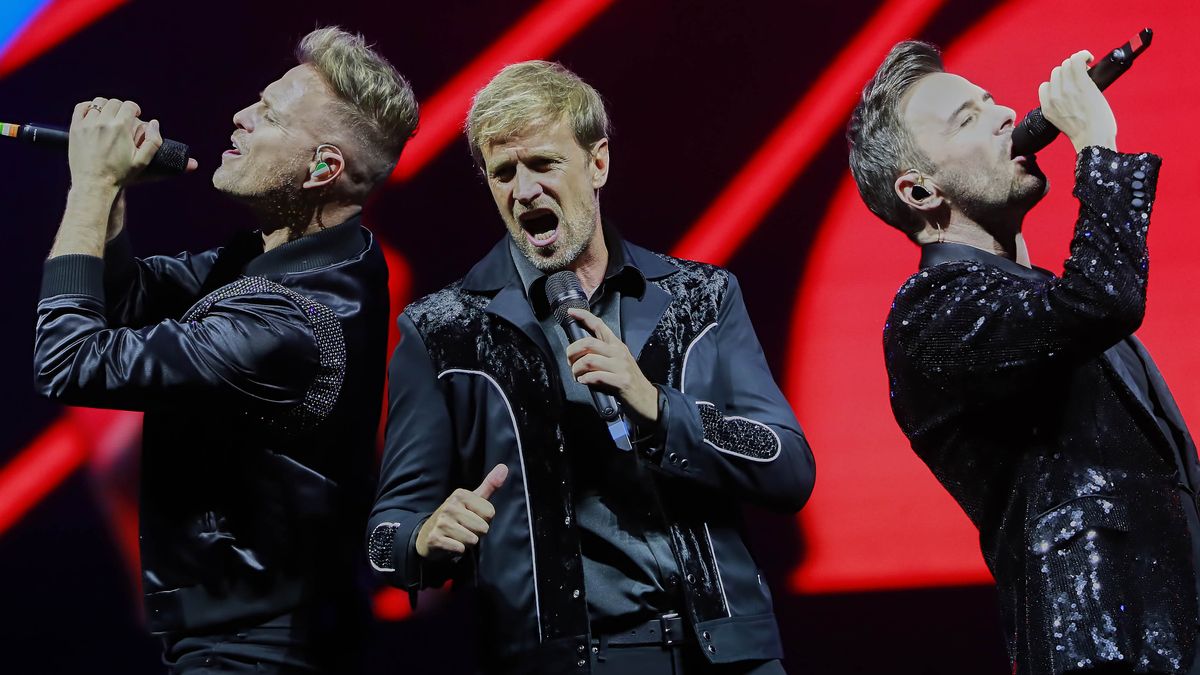 Westlife performing in 2024