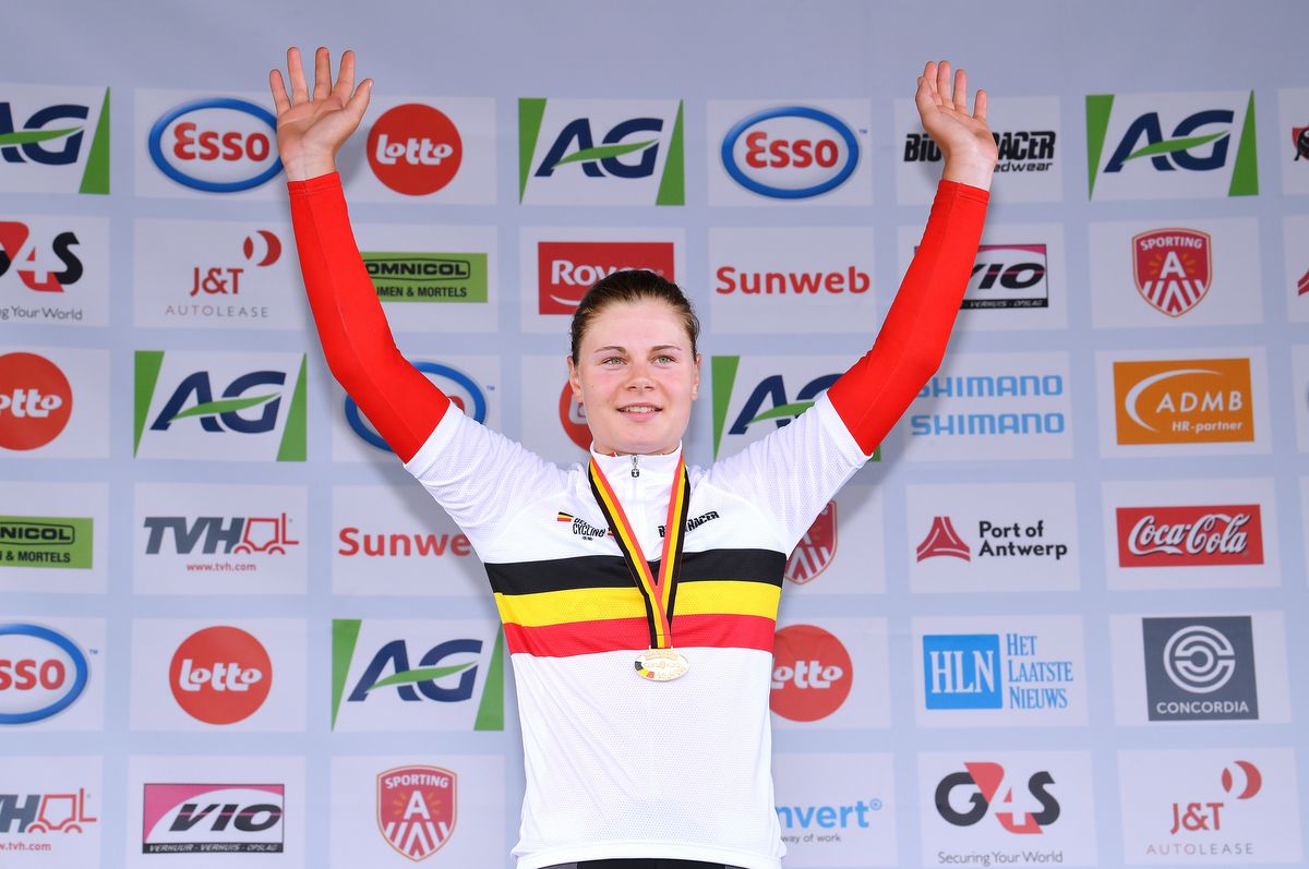 U23 champion Lotte Kopecky (Lotto-Soudal) in the jersey
