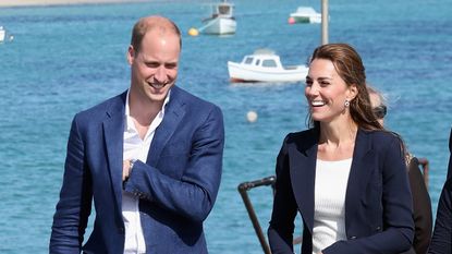 Prince William, Duke of Cambridge and Catherine, Duchess of Cambridge visit the Island of St Martin's in the Scilly Isles on September 2, 2016 in St Martins, England