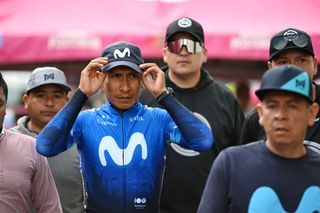 TUNJA COLOMBIA FEBRUARY 04 Nairo Quintana of Colombia and Movistar Team during the 4th Tour Colombia 2024 Team Presentation on February 04 2024 in Tunja Colombia Photo by Maximiliano BlancoGetty Images