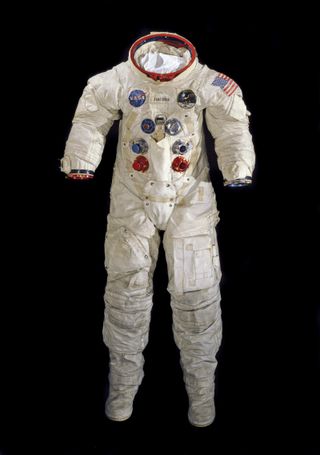 This spacesuit was worn by Apollo 11 astronaut Neil A. Armstrong.