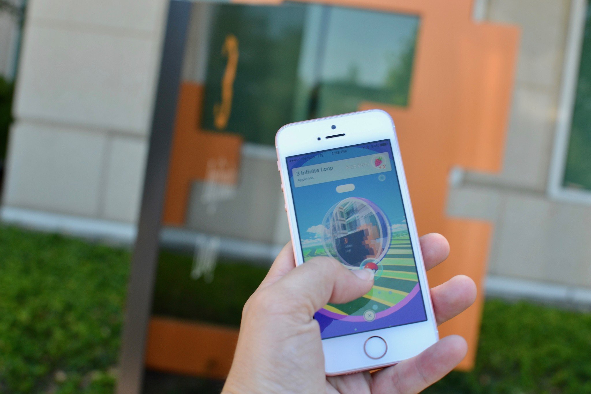 Playing Pokemon Go at Apple headquarters