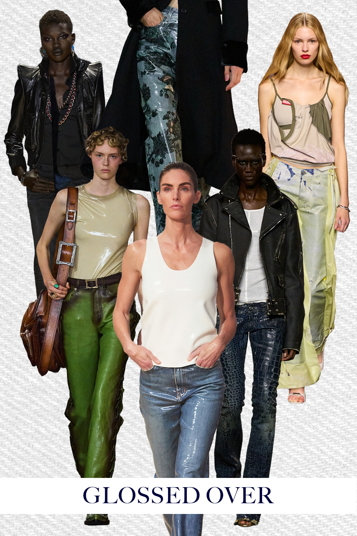 A selection of runway models showcase the biggest denim trends of spring/summer 2027 on the runway