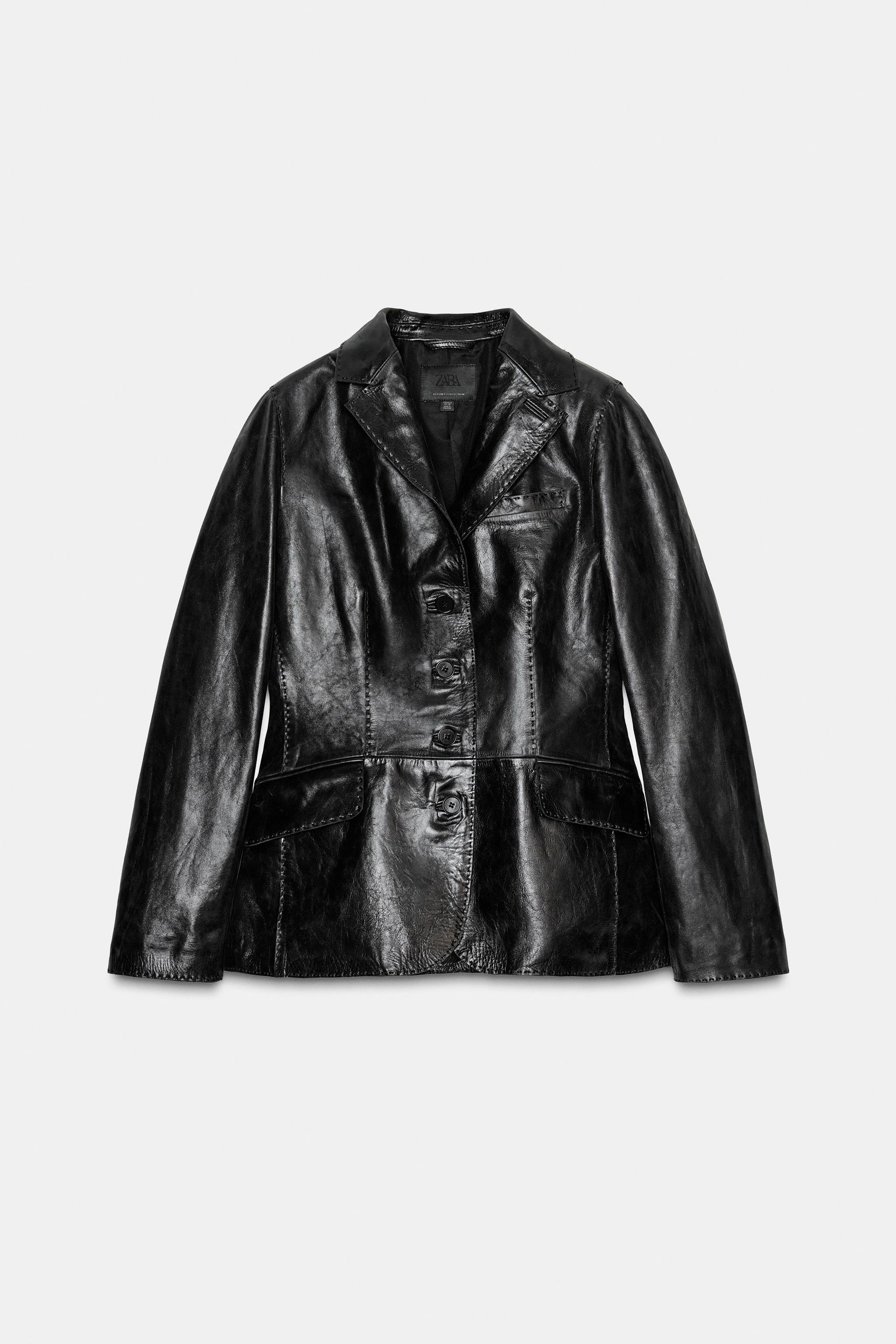 Tailored Leather Blazer