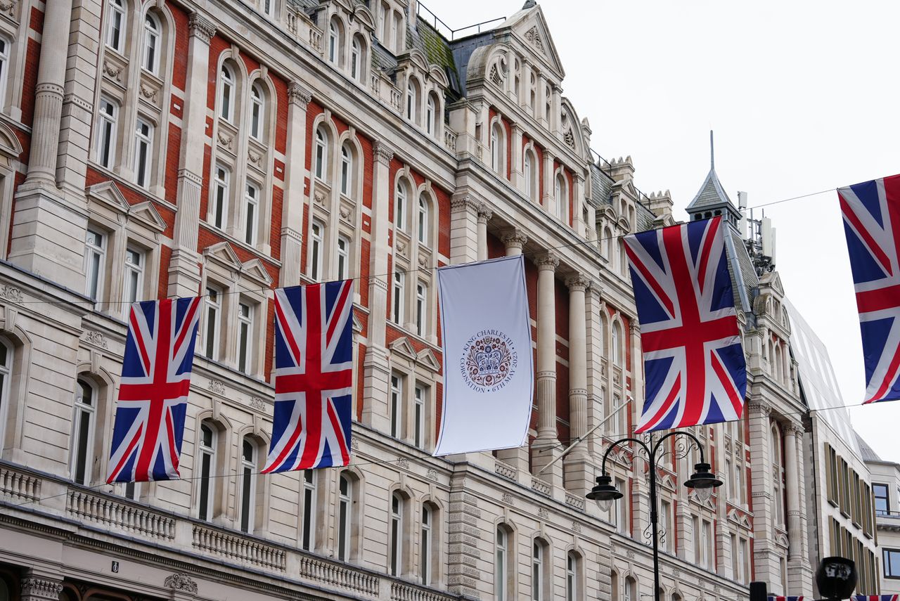 Coronation bunting in London taken with the Sony ZV-E1