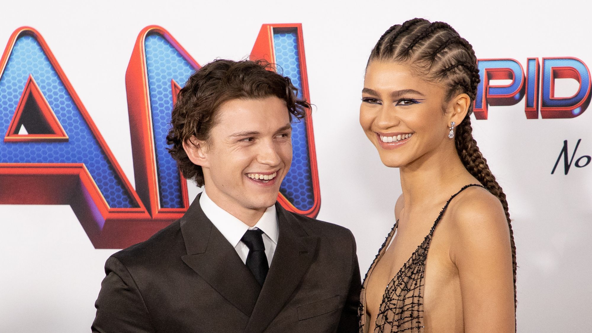 Zendaya and Tom Holland at the 'Spider-Man: No Way Home' Los Angeles Premiere