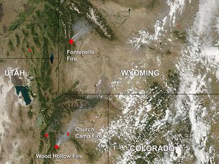 Wildfires in Utah and Wyoming