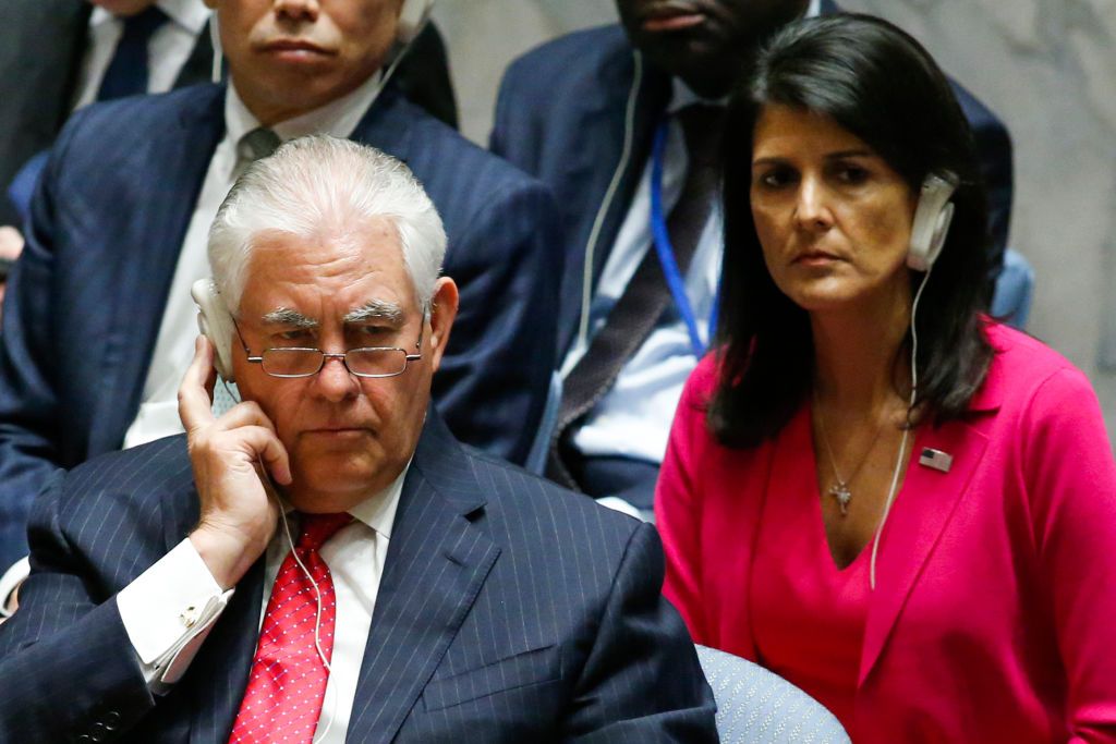 Nikki Haley and Rex Tillerson. 