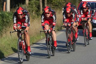 BMC struggled in the wind, leaving Cadel Evans with 58 seconds to make up on GC