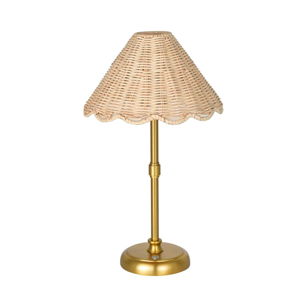 Cordless Boho Rattan Table lamp