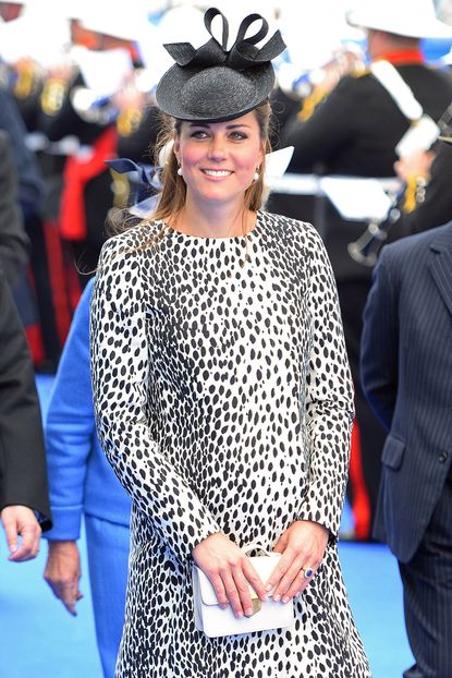 Kate Middleton and baby bump at cruise liner naming ceremony
