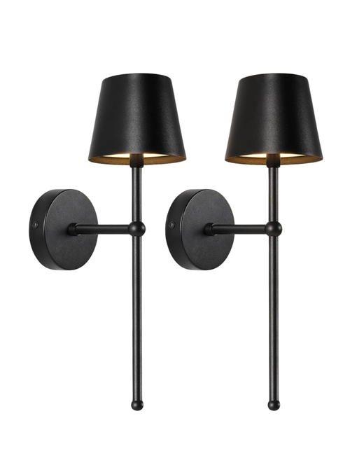 Battery Operated Wall Sconces, Set of 2