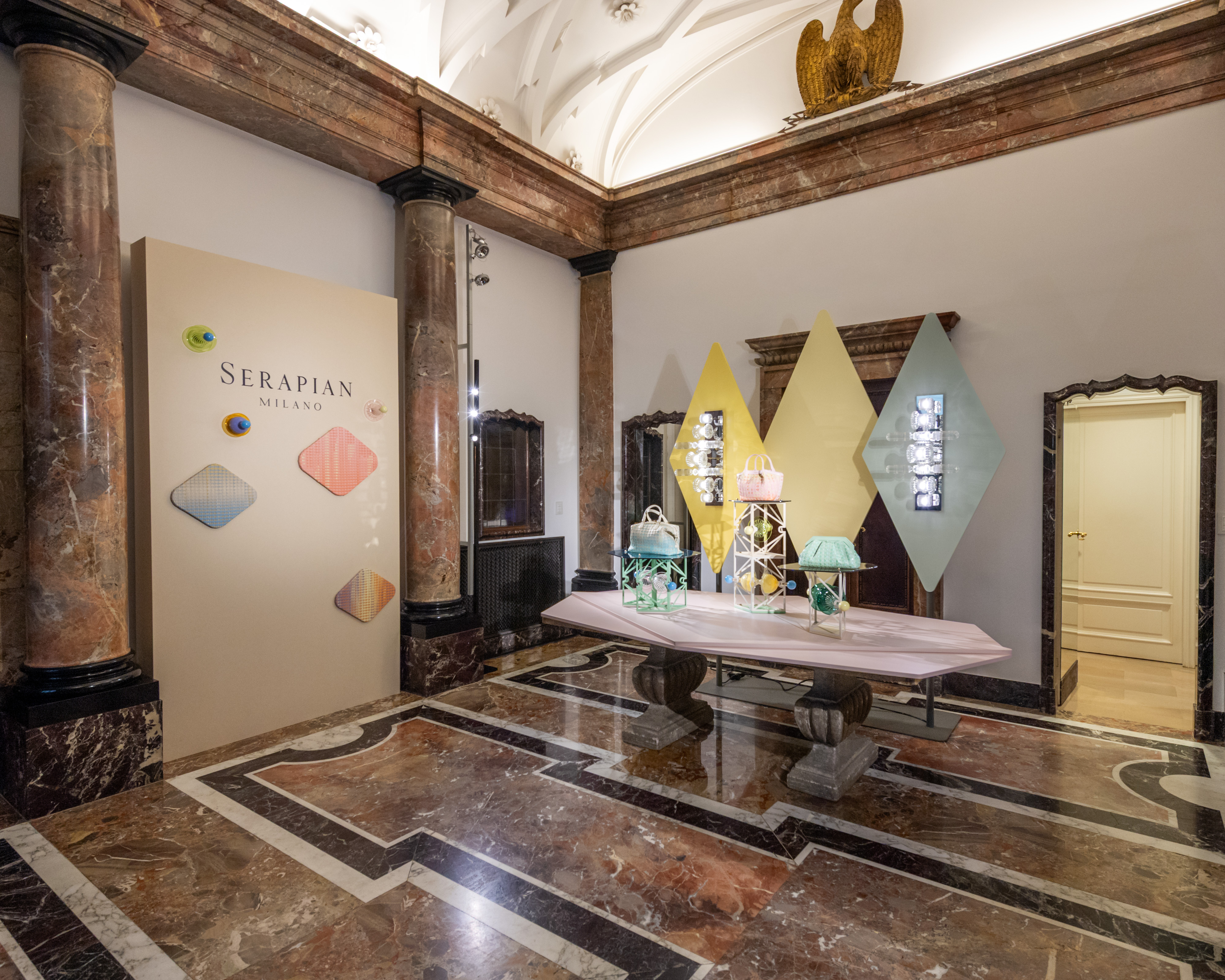 At Villa Mozart, a presentation designed by Bethan Laura Wood for Serapian