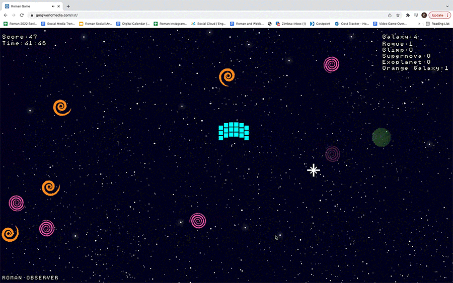 NASA released a browser-based game, based on "Space Invaders" to showcase science of the Nancy Roman Grace Telescope.
