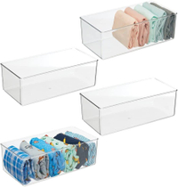 Clear plastic storage bins, Amazon