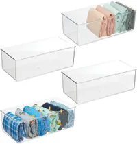 Clear plastic storage bins, Amazon