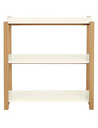 Bradshaw Small Shelving, wooden frame with three white shelves