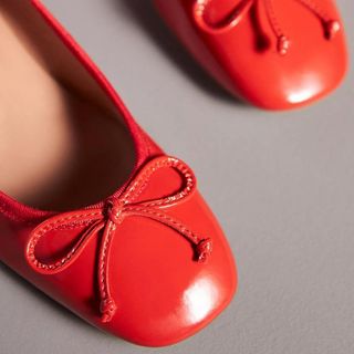 Red shoes from anthropologie