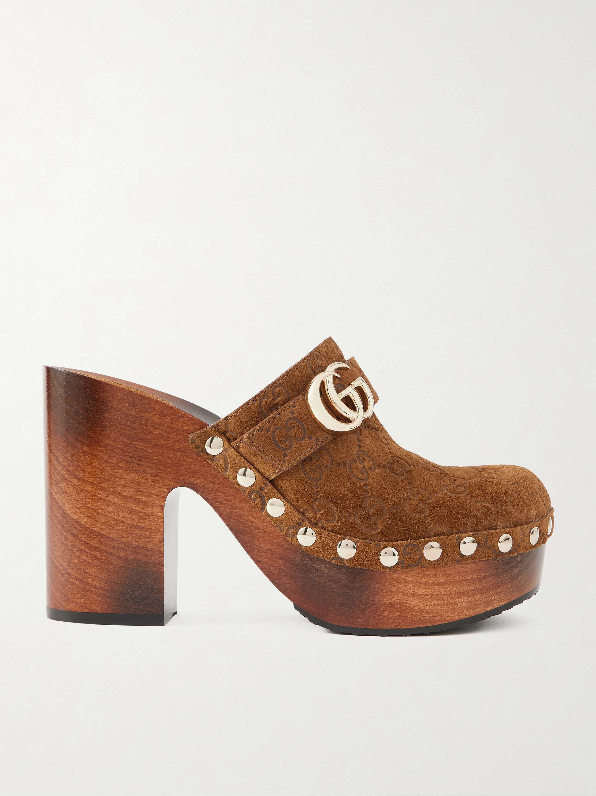 Logo-Debossed Suede Clogs
