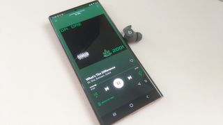 Music streaming on the Beats Fit Pro