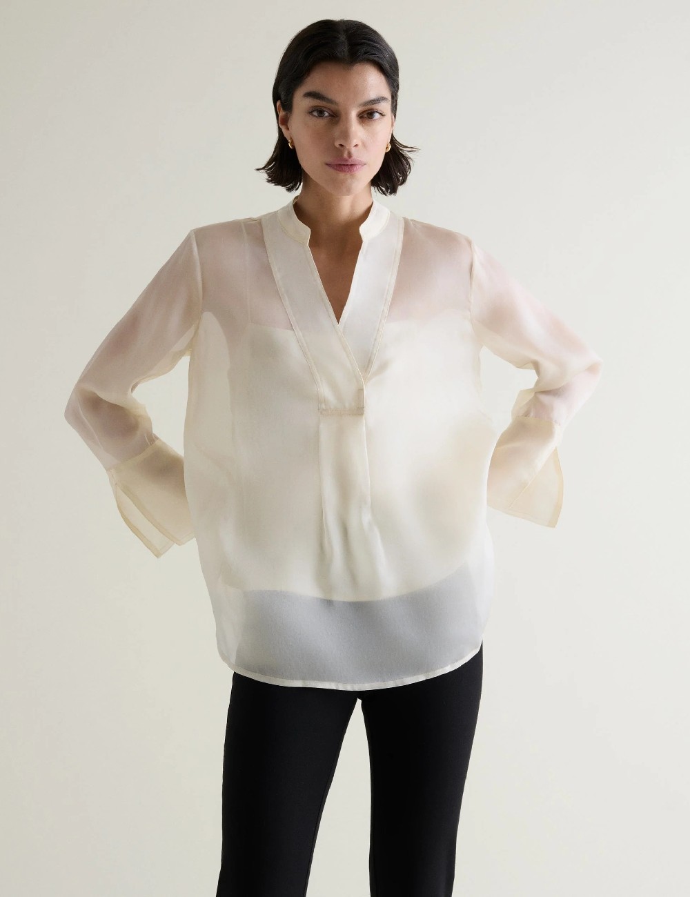 An image of Rise &amp;amp; Fall white shirt.