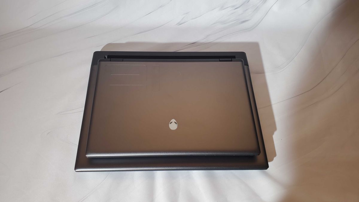 black gaming laptop