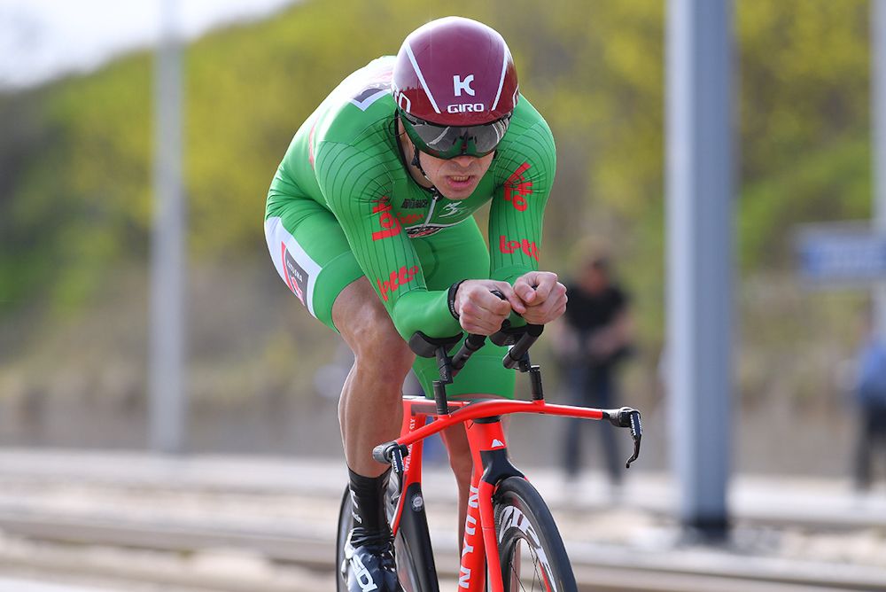 Alexander Kristoff was third in the De Panne time trial
