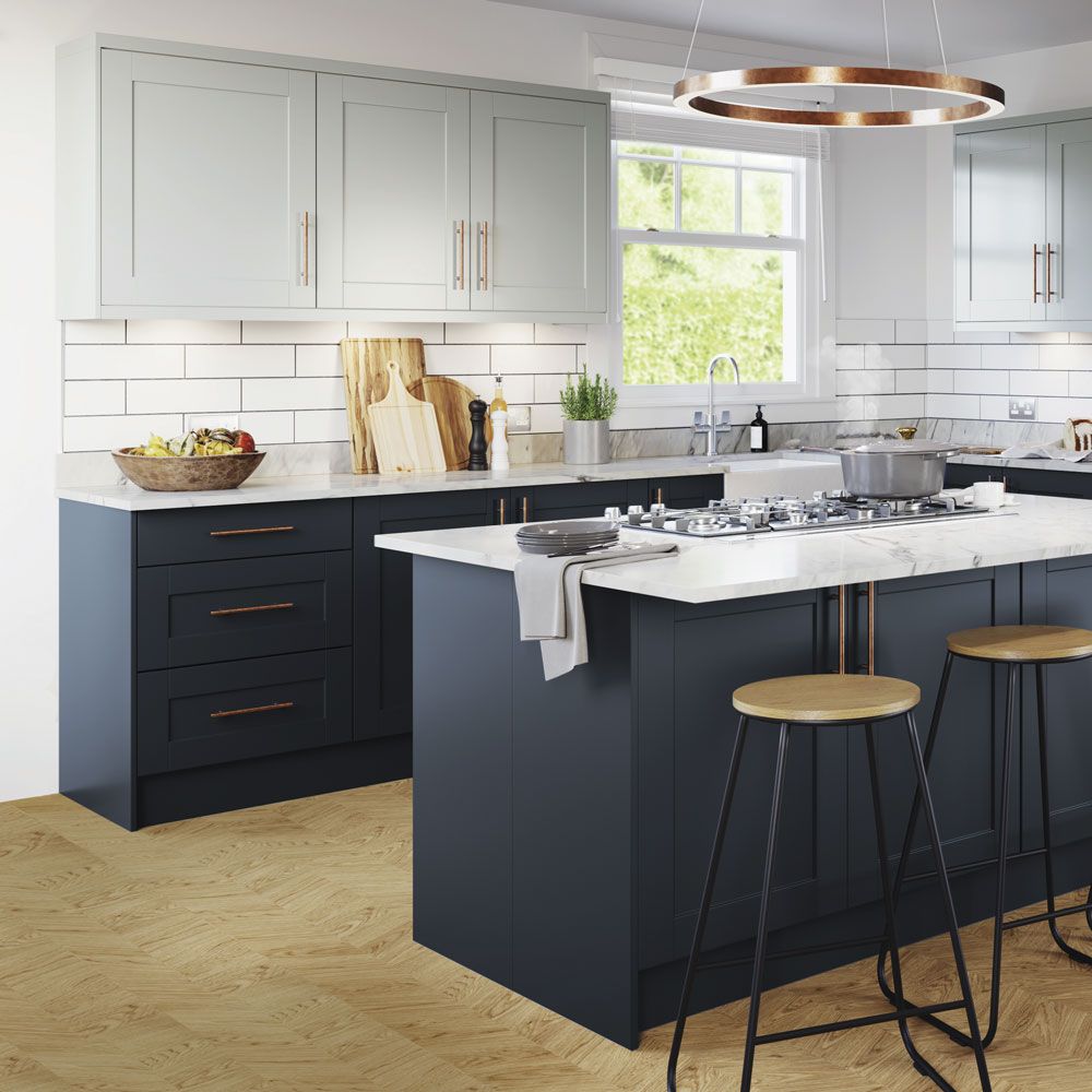Navy kitchen ideas – walls, cabinets and tiles to add an air of ...