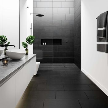 Lounge Black Matt Porcelain Wall &amp;amp; Floor Tile