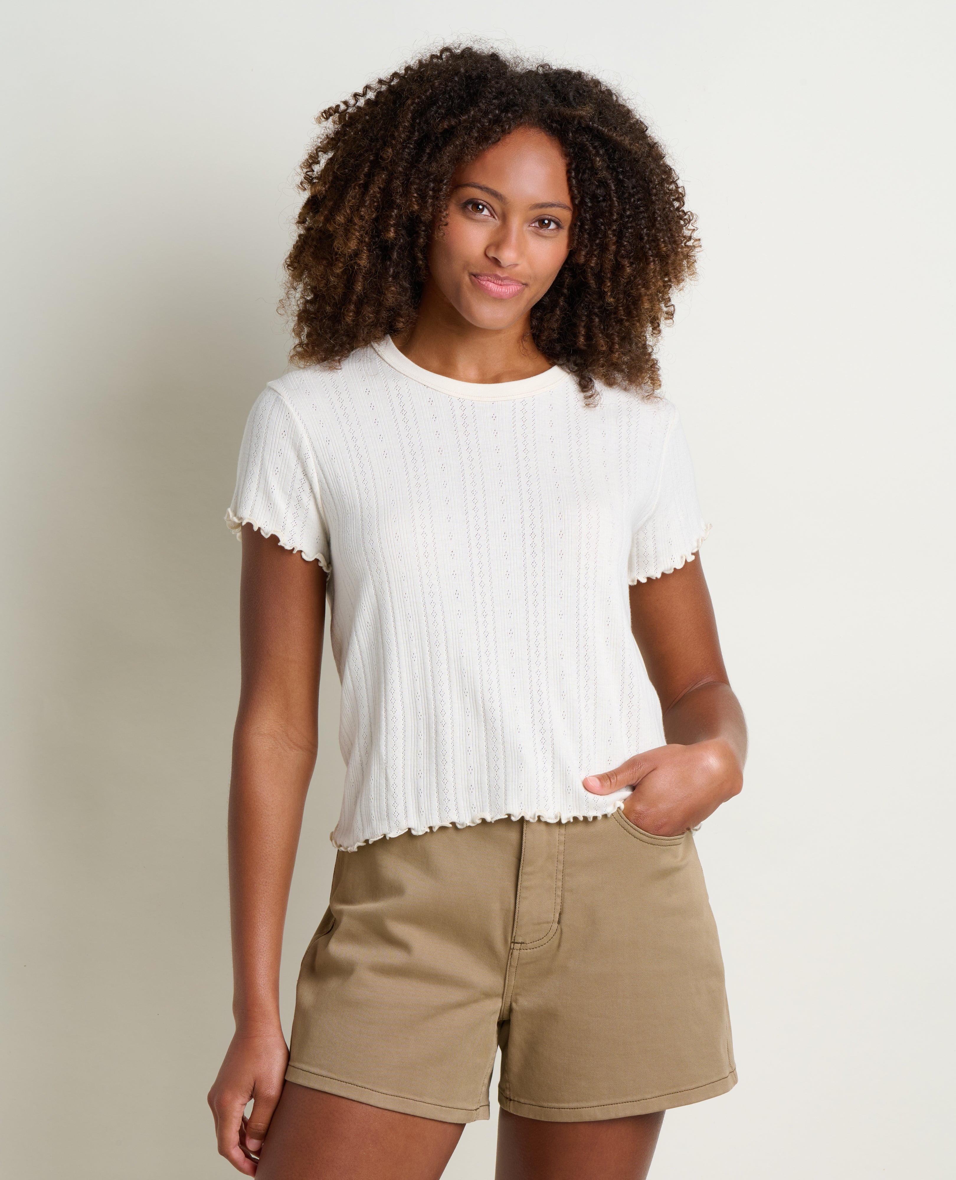 Foothill Pointelle Baby Tee