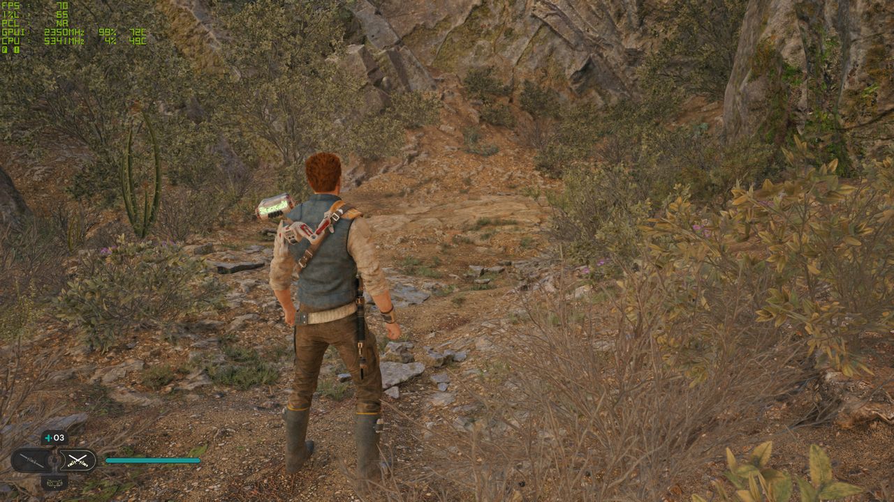 Star Wars Jedi Survivor on Intel Arc rendering bugs