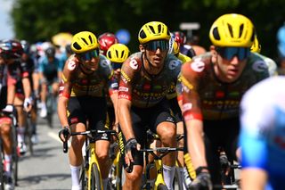Jumbo Visma riders at the Tour de France