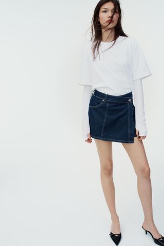 Z1975 Wrap Denim Skort