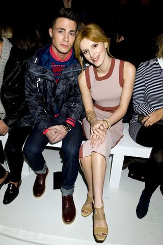 Colton Haynes And Bella Thorne At New York Fashion Week AW14