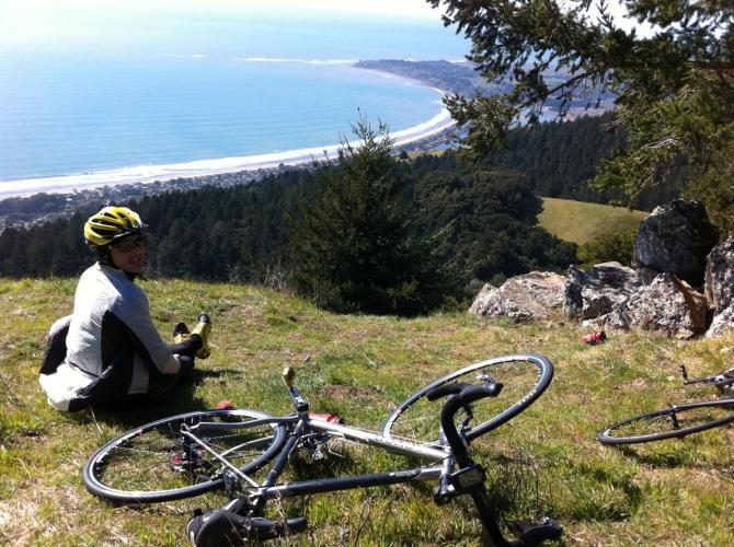 The view from the Mt Tam ridgetop in Marin County, California