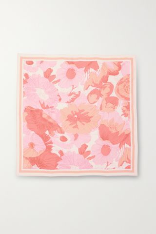 + Net Sustain Floral-Print Ecovero™ and Silk-Blend Scarf
