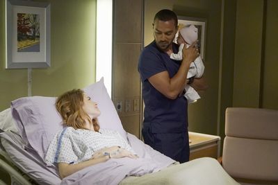 Sarah Drew was actually pregnant at the same time as her character 