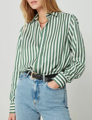 With Nothing Underneath, The Boyfriend: Tencel, Forest Green Stripe