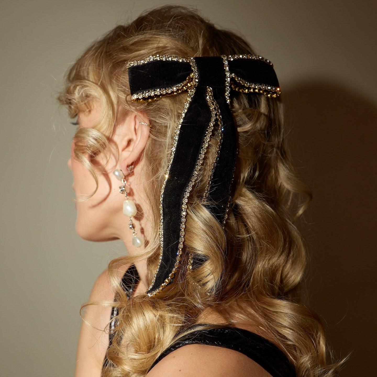 Woman with golden blonde hair.