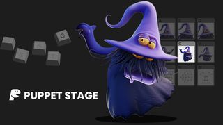 Reallusion software with text that says Puppet Stage and a witchy character dressed in purple