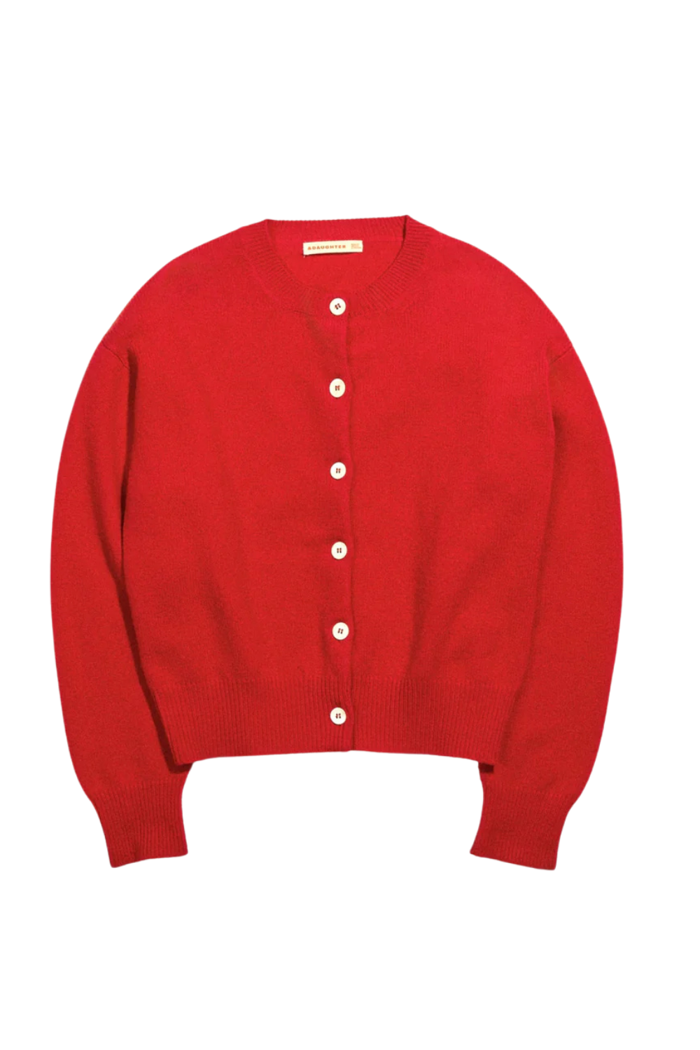 &amp;amp;Daughter, Ada Crewneck Cardigan in Poppy Red