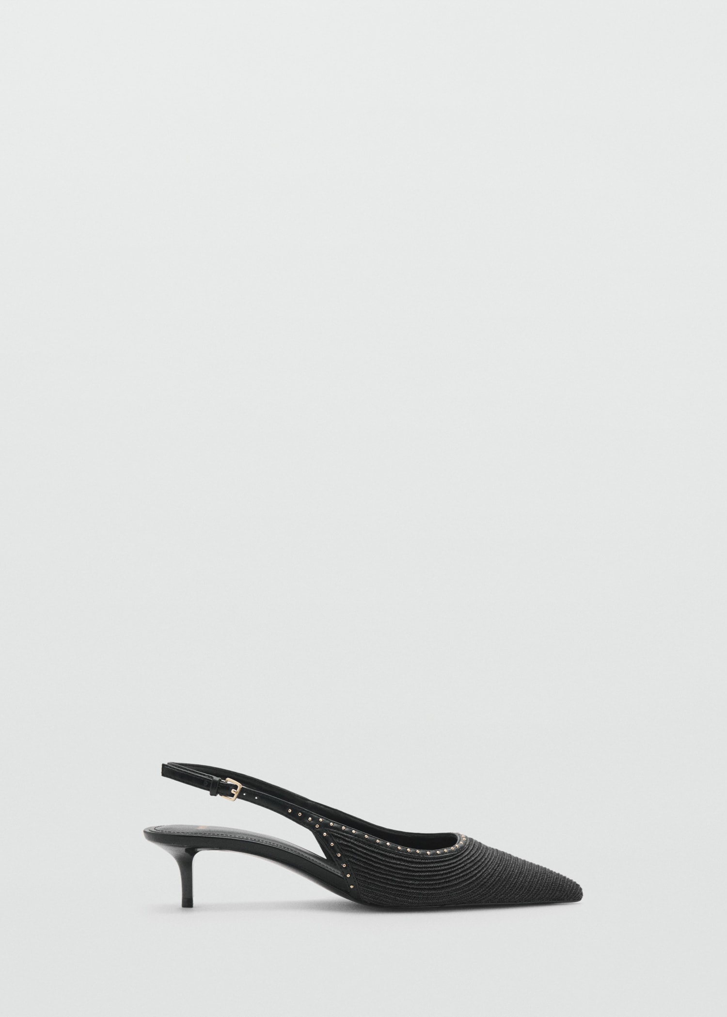 Natural Fiber Kitten-Heel Shoes - Women | Mango Usa