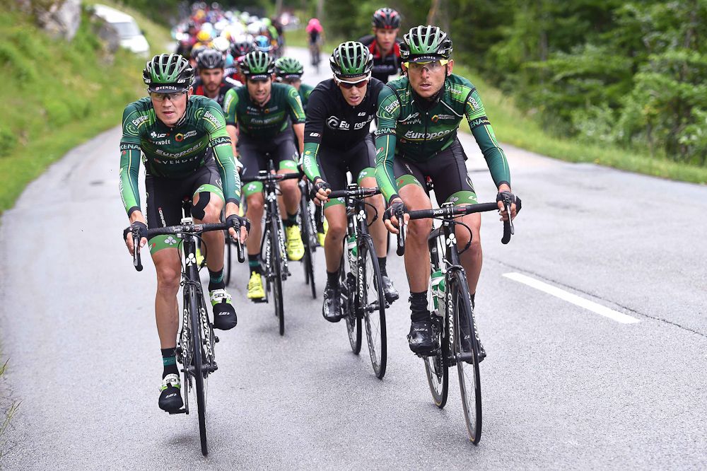 Team Europcar on the front during stage 6.