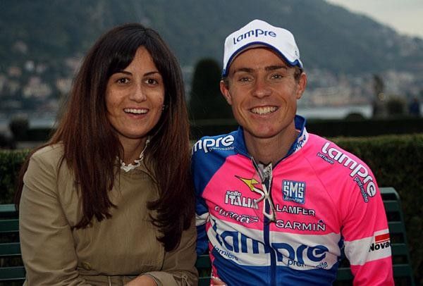 Cunego with his wife Margherita