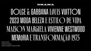 Font family created by Studio DRAMA for Vogue Brasil