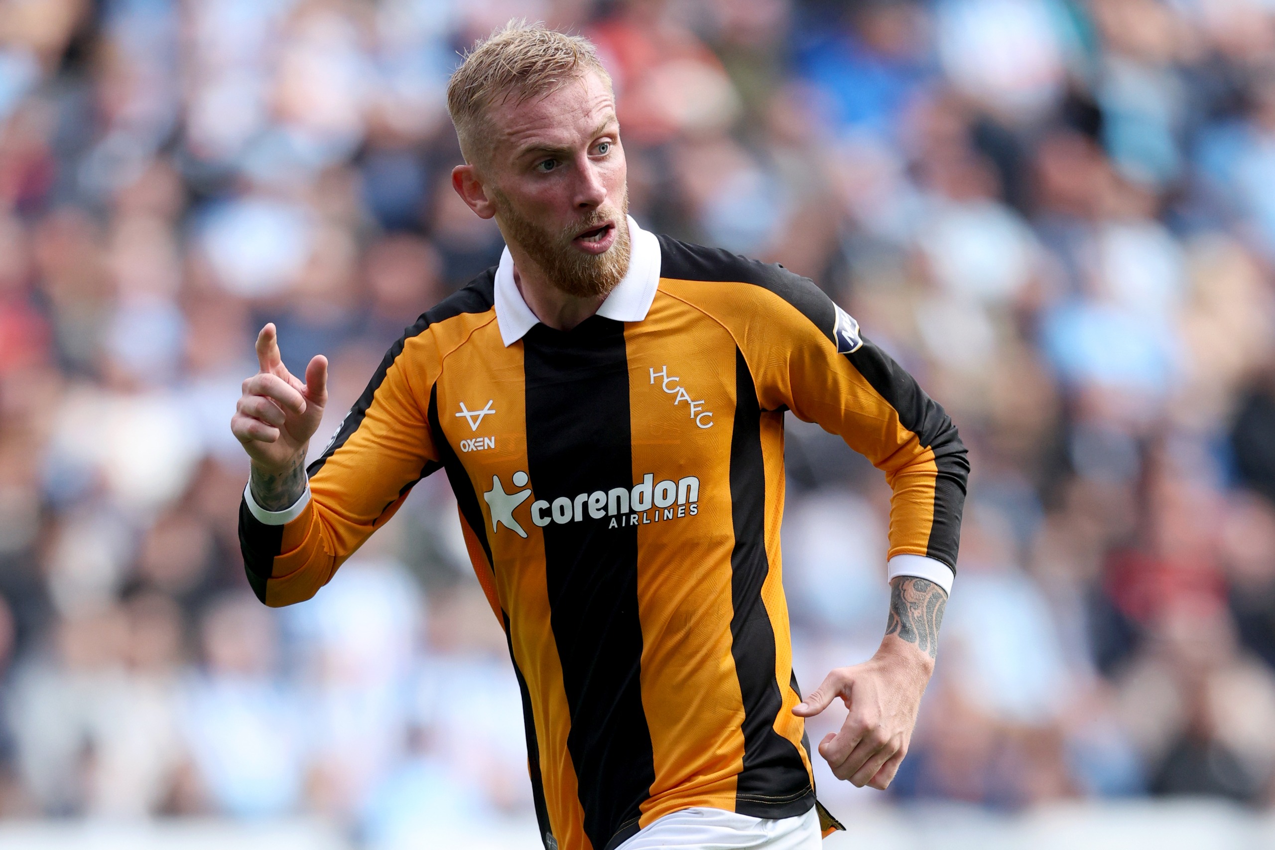 Hull City forward Oli McBurnie is yet to get off the mark in the Premier League this season